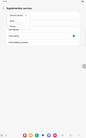 Press Always to turn on caller identification. Press Always to turn on caller identification.