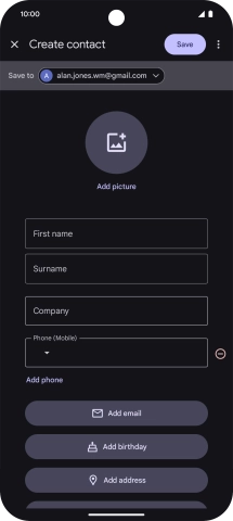 Press the address book drop down list. Press the address book drop down list.