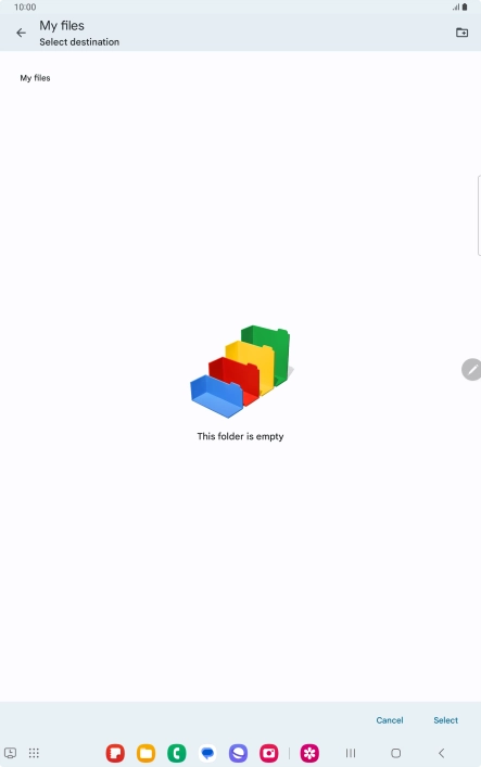 To create a new folder, press the new folder icon and follow the instructions on the screen to create a new folder. To create a new folder, press the new folder icon and follow the instructions on the screen to create a new folder.
