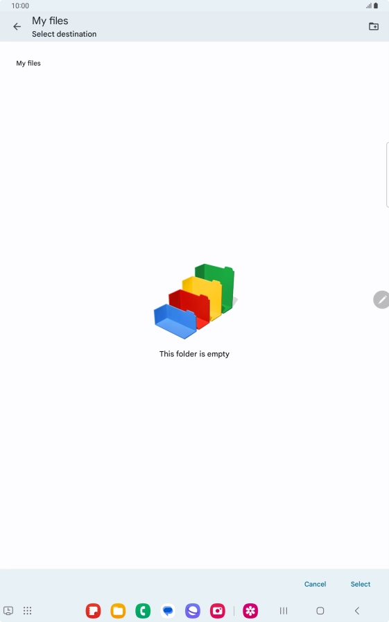 To create a new folder, press the new folder icon and follow the instructions on the screen to create a new folder. To create a new folder, press the new folder icon and follow the instructions on the screen to create a new folder.