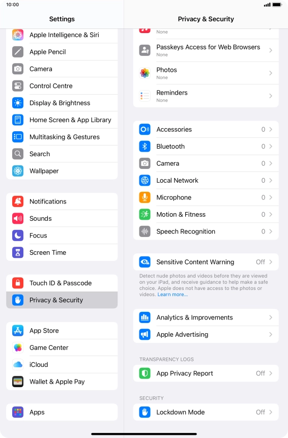Press App Privacy Report. Press App Privacy Report.