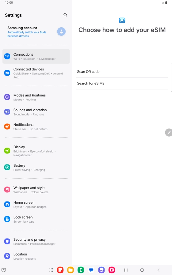 Press Scan QR code. Press Scan QR code.