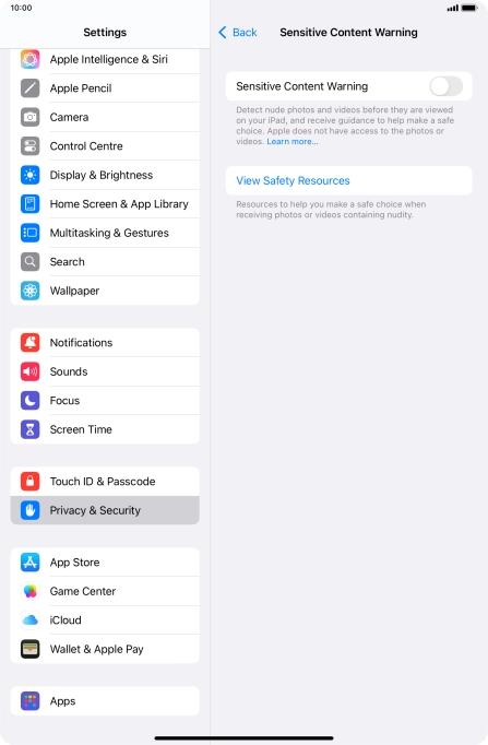 Press the indicator next to Press the indicator next to