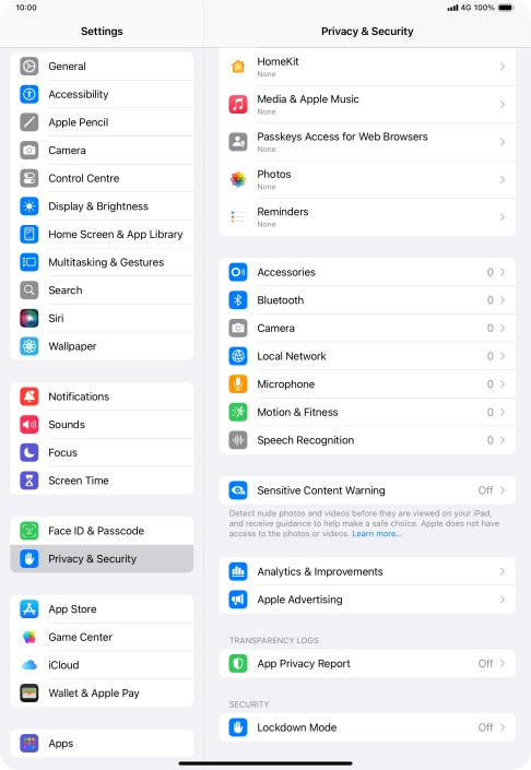 Press App Privacy Report. Press App Privacy Report.