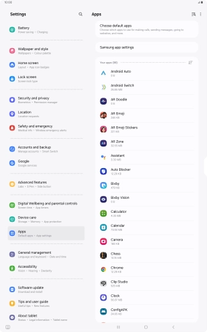 Press the required app. Press the required app.