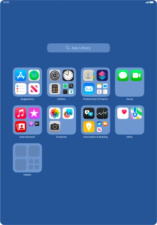 Press the required app. Press the required app.