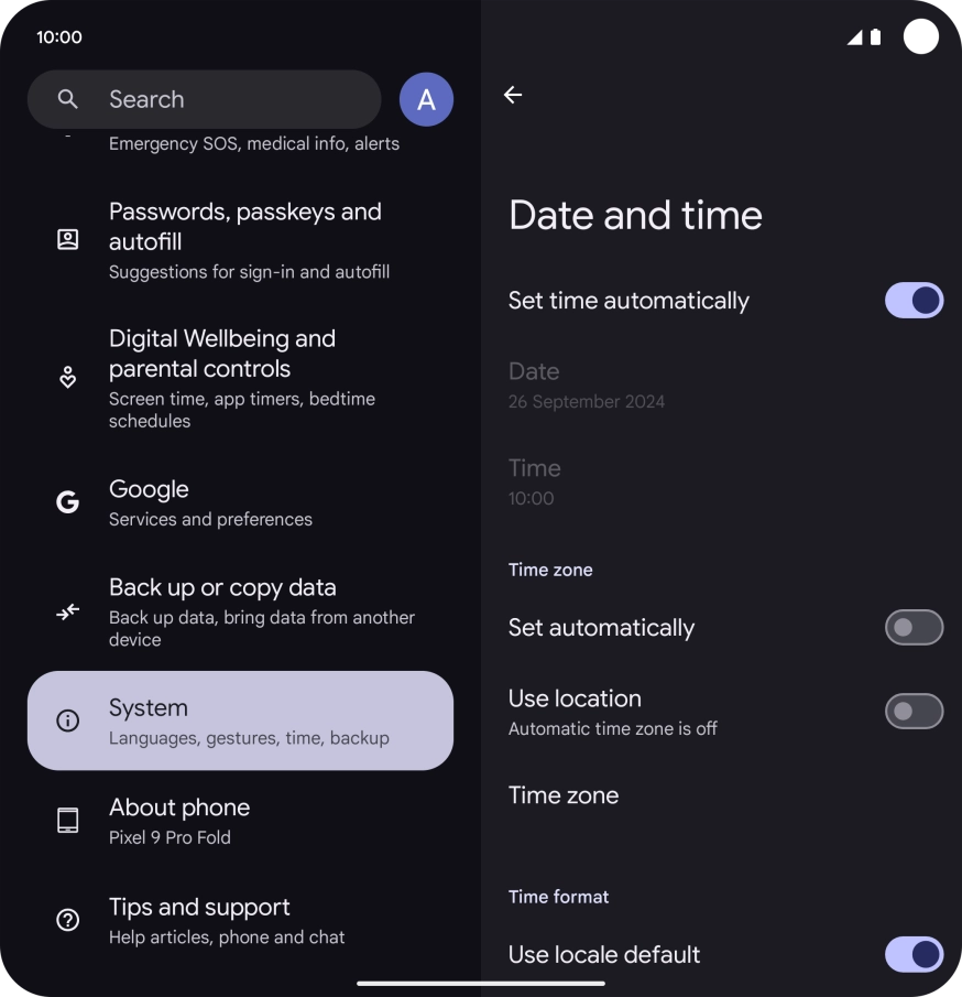 Press the indicator next to Press the indicator next to