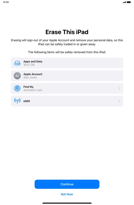 Press Continue. Press Continue.
