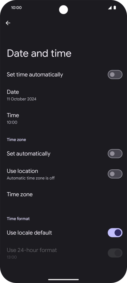 Press the indicator next to Press the indicator next to
