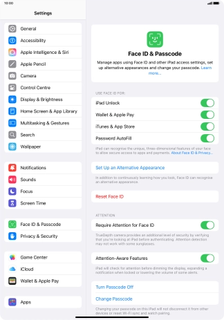 Press the indicators next to the required settings to turn them on or off. Press the indicators next to the required settings to turn them on or off.
