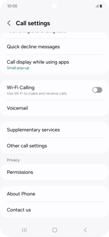 Press Supplementary services. Press Supplementary services.