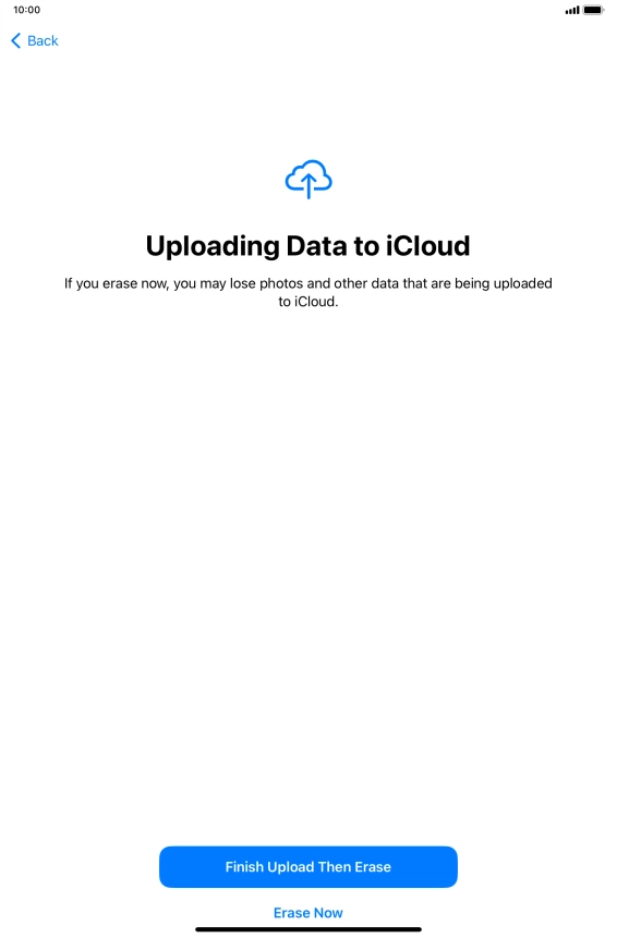 Press Erase Now. Press Erase Now.