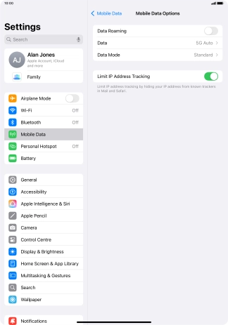 Press Data Mode. Press Data Mode.