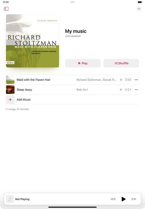 Go to the required category or playlist and press the required audio file. Go to the required category or playlist and press the required audio file.