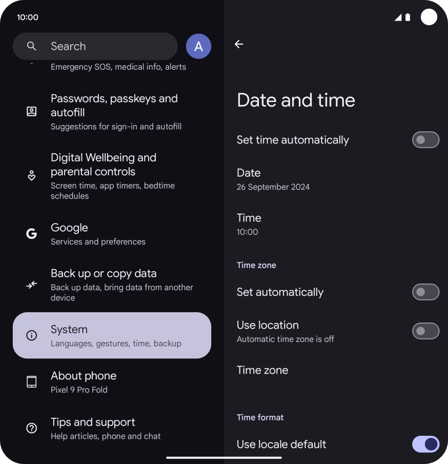 Press the indicator next to Press the indicator next to