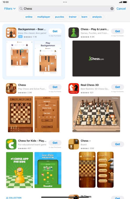 Press the required app. Press the required app.