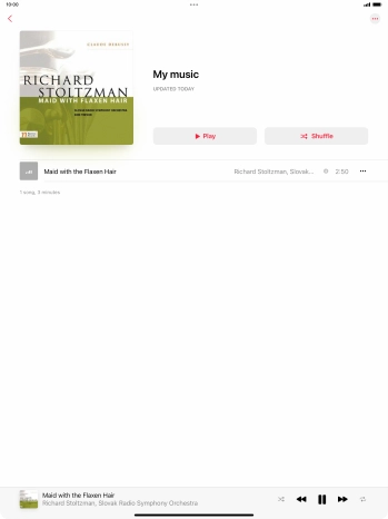 Press the song title. Press the song title.