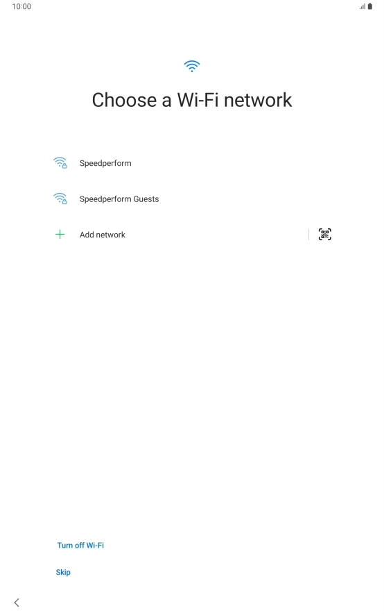 Press the required Wi-Fi network. Press the required Wi-Fi network.