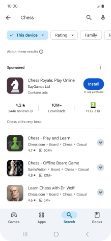 Press the required app. Press the required app.