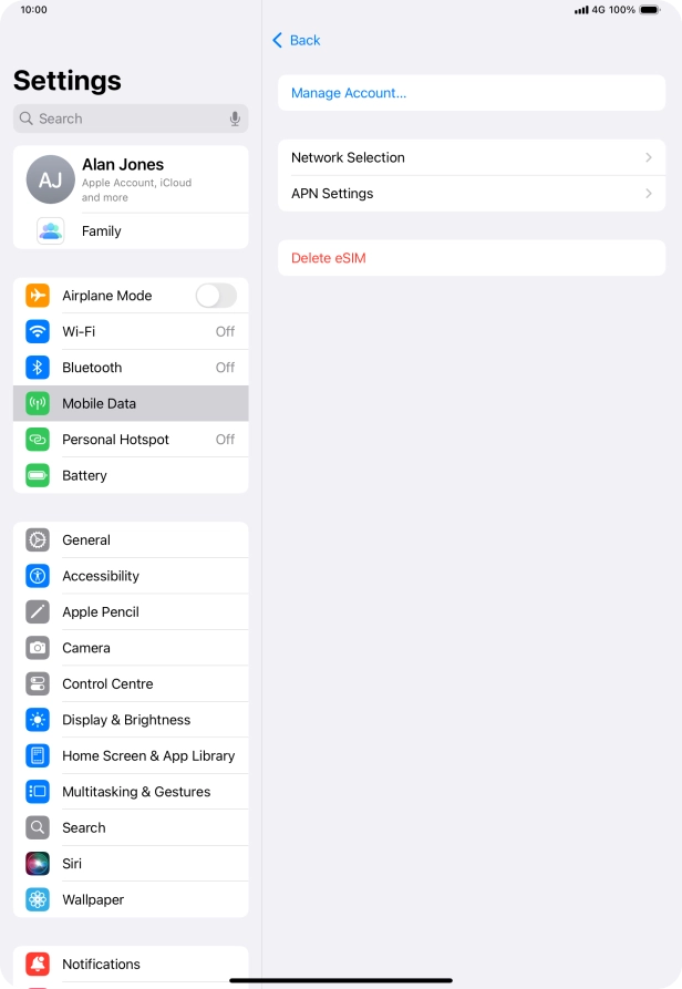 Press Network Selection. Press Network Selection.