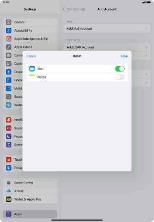 Press Save. Your email account has now been set up. To select more settings for incoming and outgoing server, proceed with the following steps. Press Save. Your email account has now been set up. To select more settings for incoming and outgoing server, proceed with the following steps.