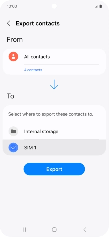 Press Export. Press Export.