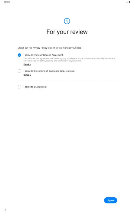 Press Agree. Press Agree.