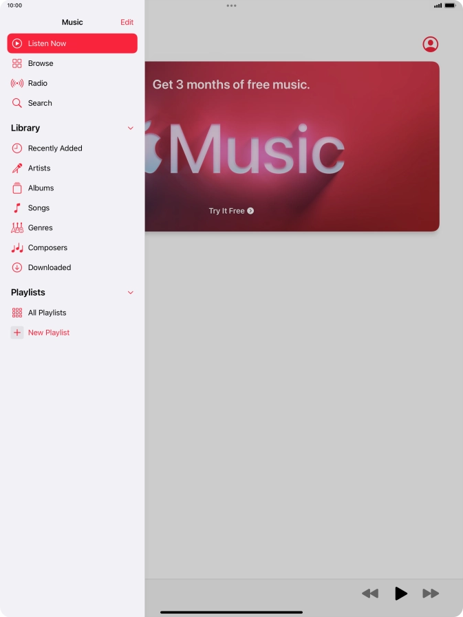Press New Playlist. Press New Playlist.