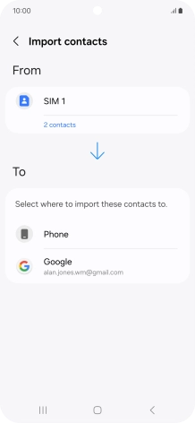 Press the required Google account. Press the required Google account.