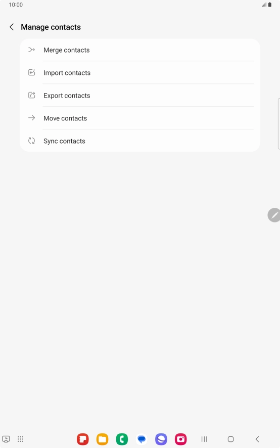 Press Import contacts. Press Import contacts.