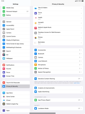 Press App Privacy Report. Press App Privacy Report.