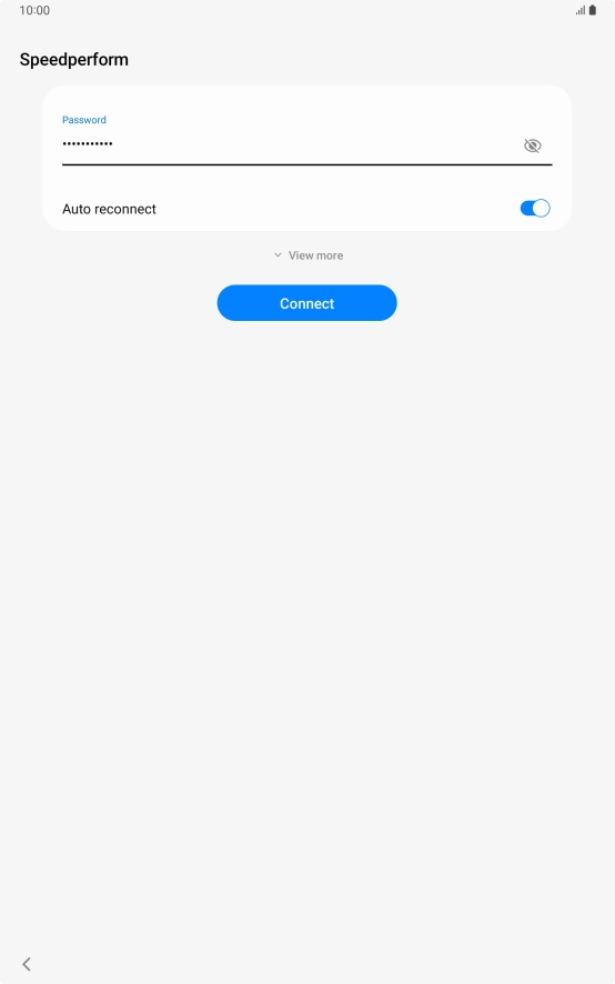 Key in the password for the Wi-Fi network and press Connect. Key in the password for the Wi-Fi network and press Connect.