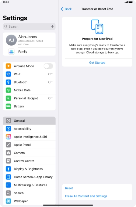 Press Reset. Press Reset.