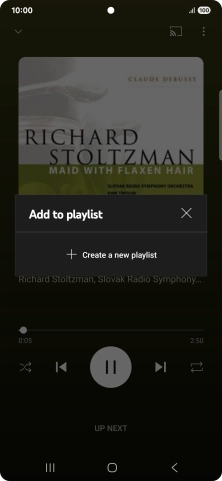 Press Create a new playlist. Press Create a new playlist.