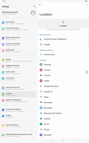 Press the required app. Press the required app.