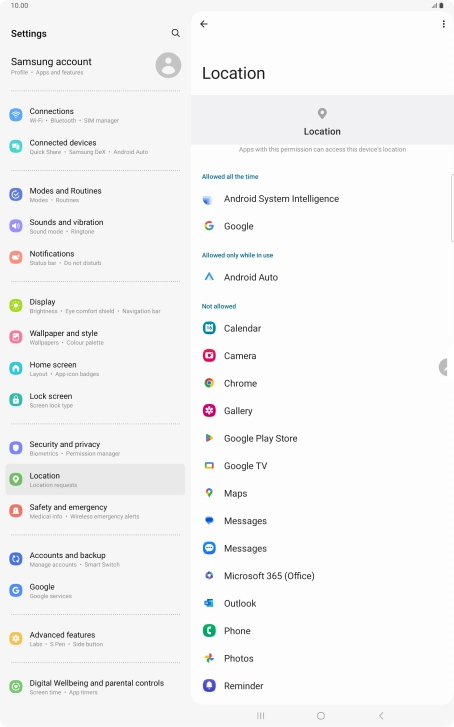 Press the required app. Press the required app.