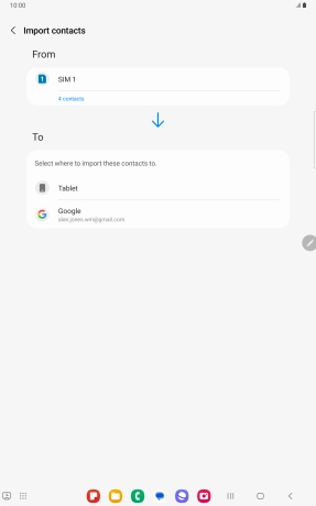 Press the required Google account. Press the required Google account.