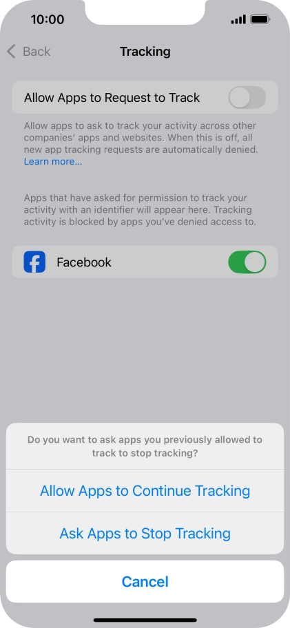 If you turn off the function, press the required setting. If you turn off the function, press the required setting.