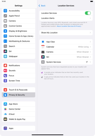 Press the required app. Press the required app.