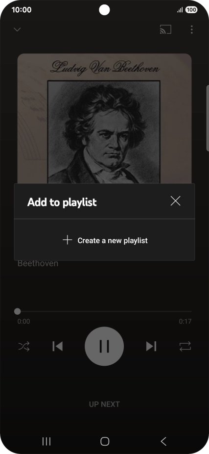 Press Create a new playlist. Press Create a new playlist.