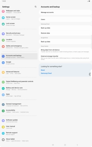 Press Manage accounts. Press Manage accounts.