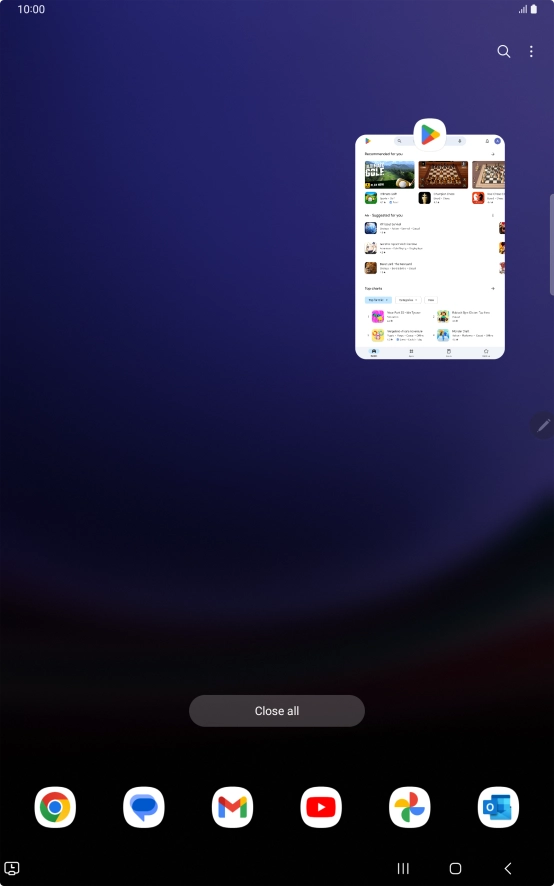 To end one running application, slide your finger upwards on the required application. To end one running application, slide your finger upwards on the required application.