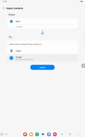 Press Import. Press Import.