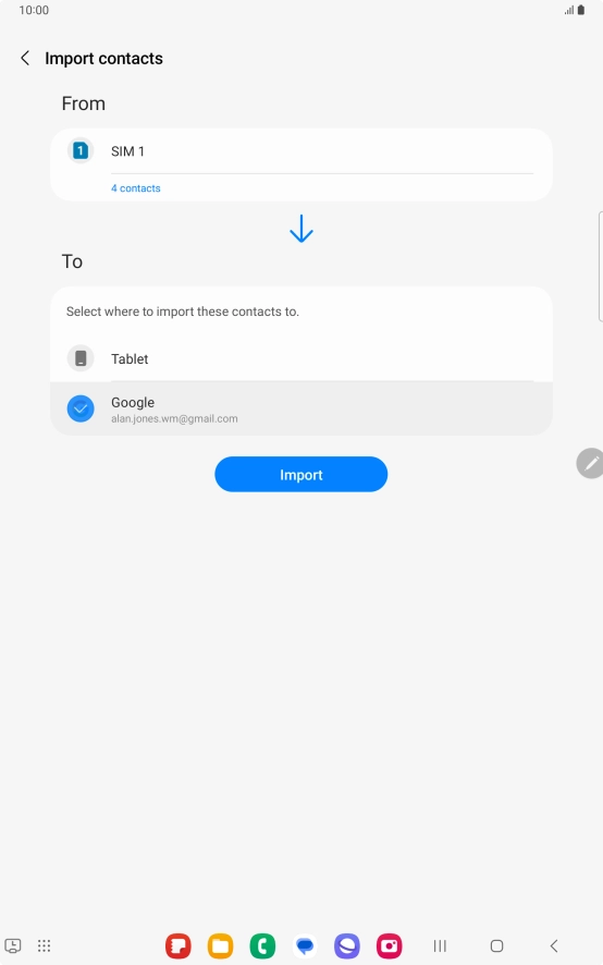 Press Import. Press Import.
