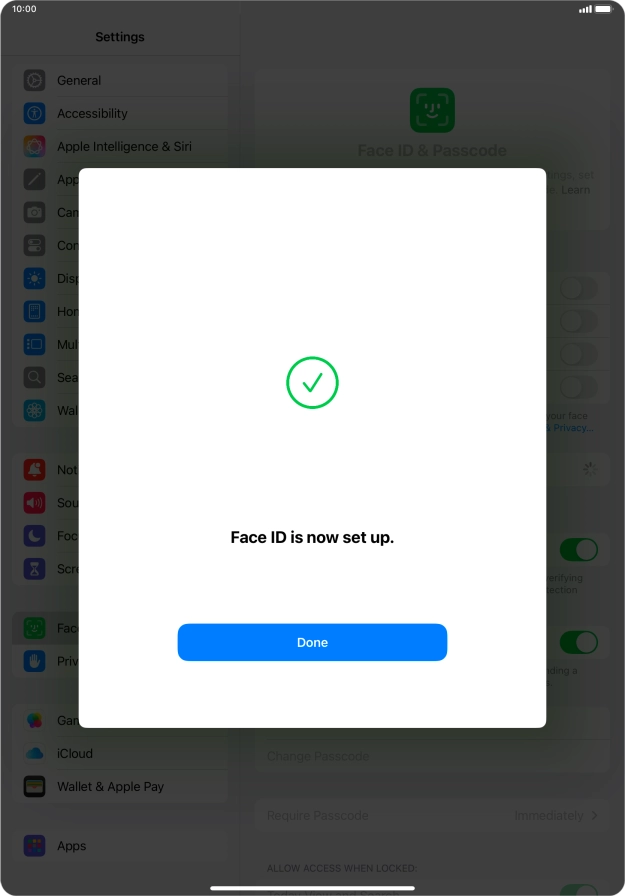 Press Done. If you haven't previously selected a lock code, key in a code of your own choice twice. Press Done. If you haven't previously selected a lock code, key in a code of your own choice twice.