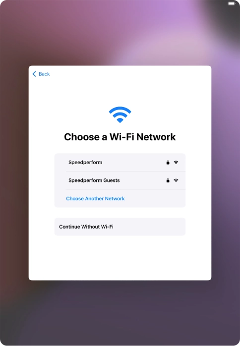 Press the required Wi-Fi network. Press the required Wi-Fi network.