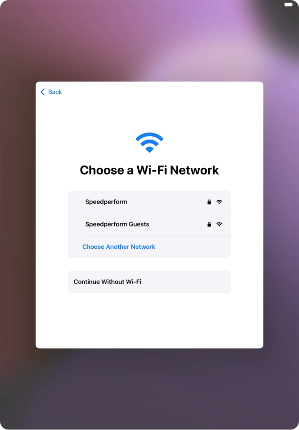 Press the required Wi-Fi network. Press the required Wi-Fi network.