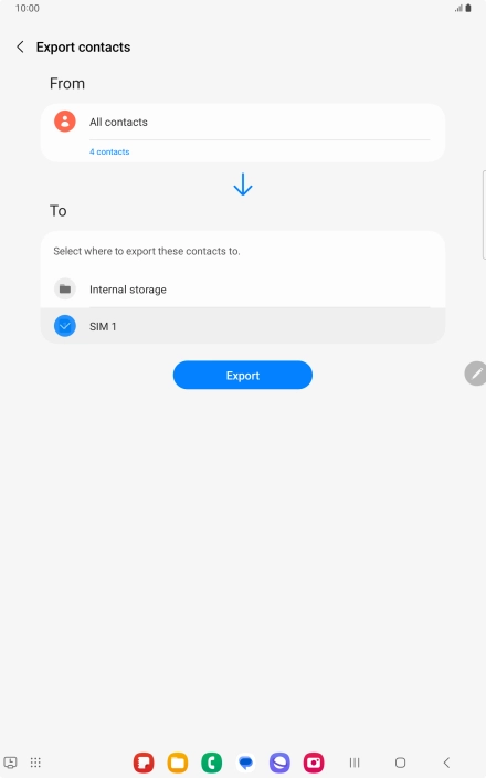 Press Export. Press Export.