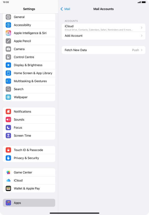 Press Add Account. Press Add Account.