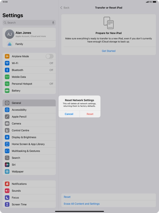 Press Reset. Press Reset.